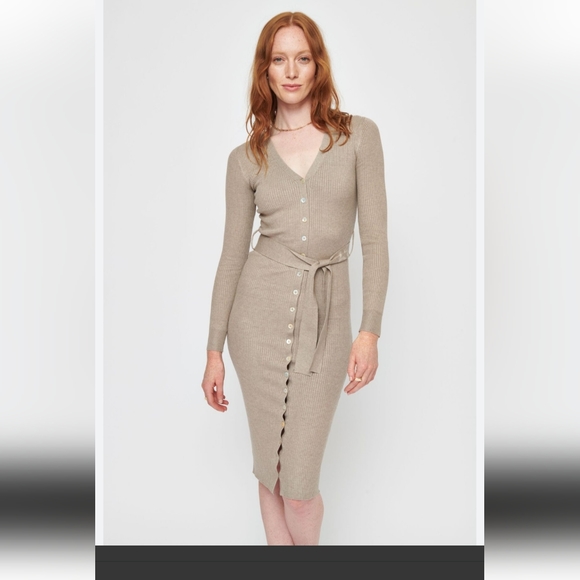 Nwt Dynamite long sleeve button down dress - Picture 1 of 5